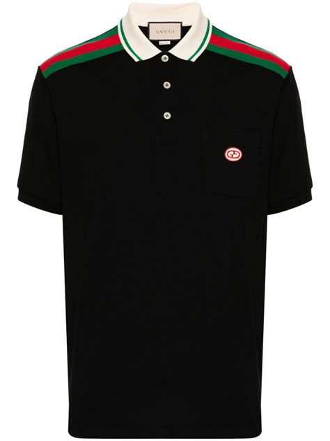 gucci polo with red and green collar|Gucci Interlocking G Cotton Polo Shirt .